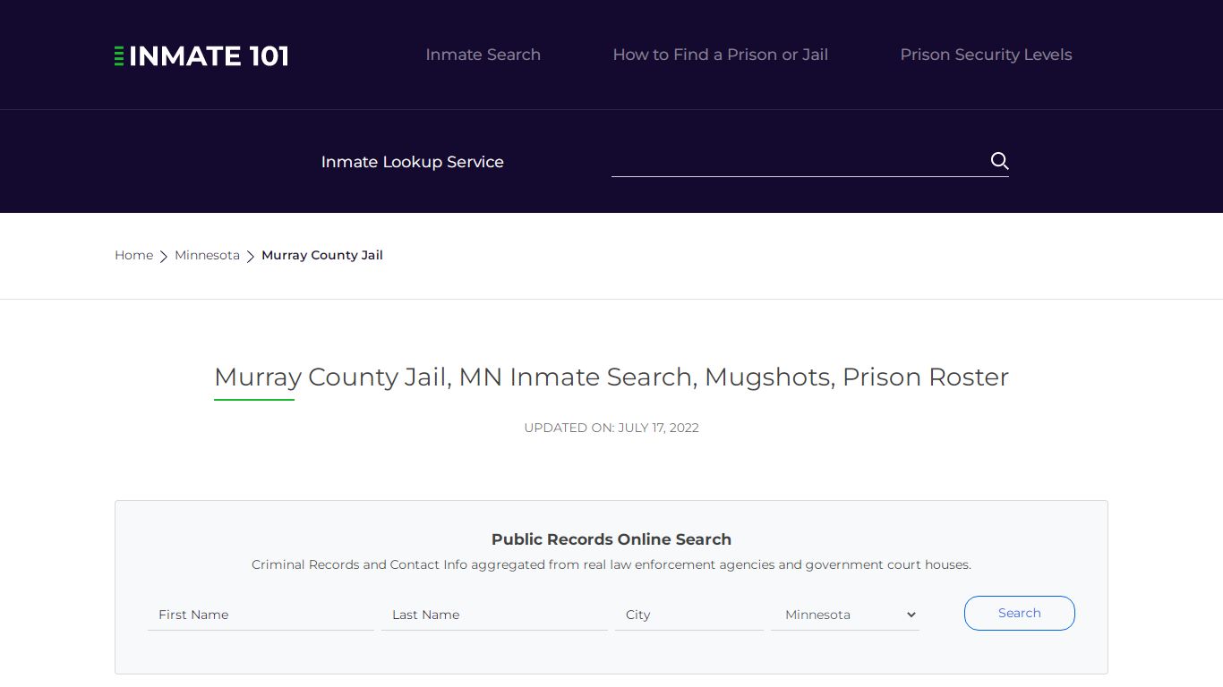 Murray County Jail, MN Inmate Search, Mugshots, Prison Roster