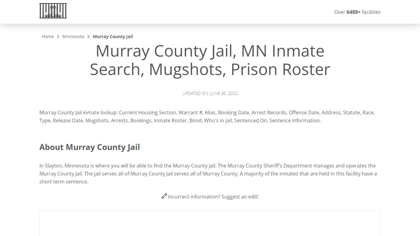 Murray County Jail, MN Inmate Search, Mugshots, Prison Roster